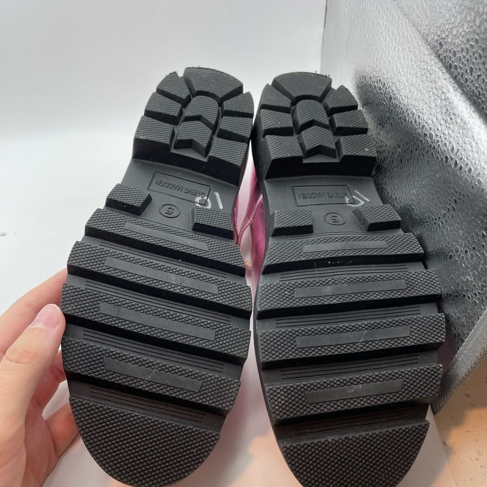 Steve Madden pink platform loafers size 5Y/ Womens 7 - Picture 9 of 10